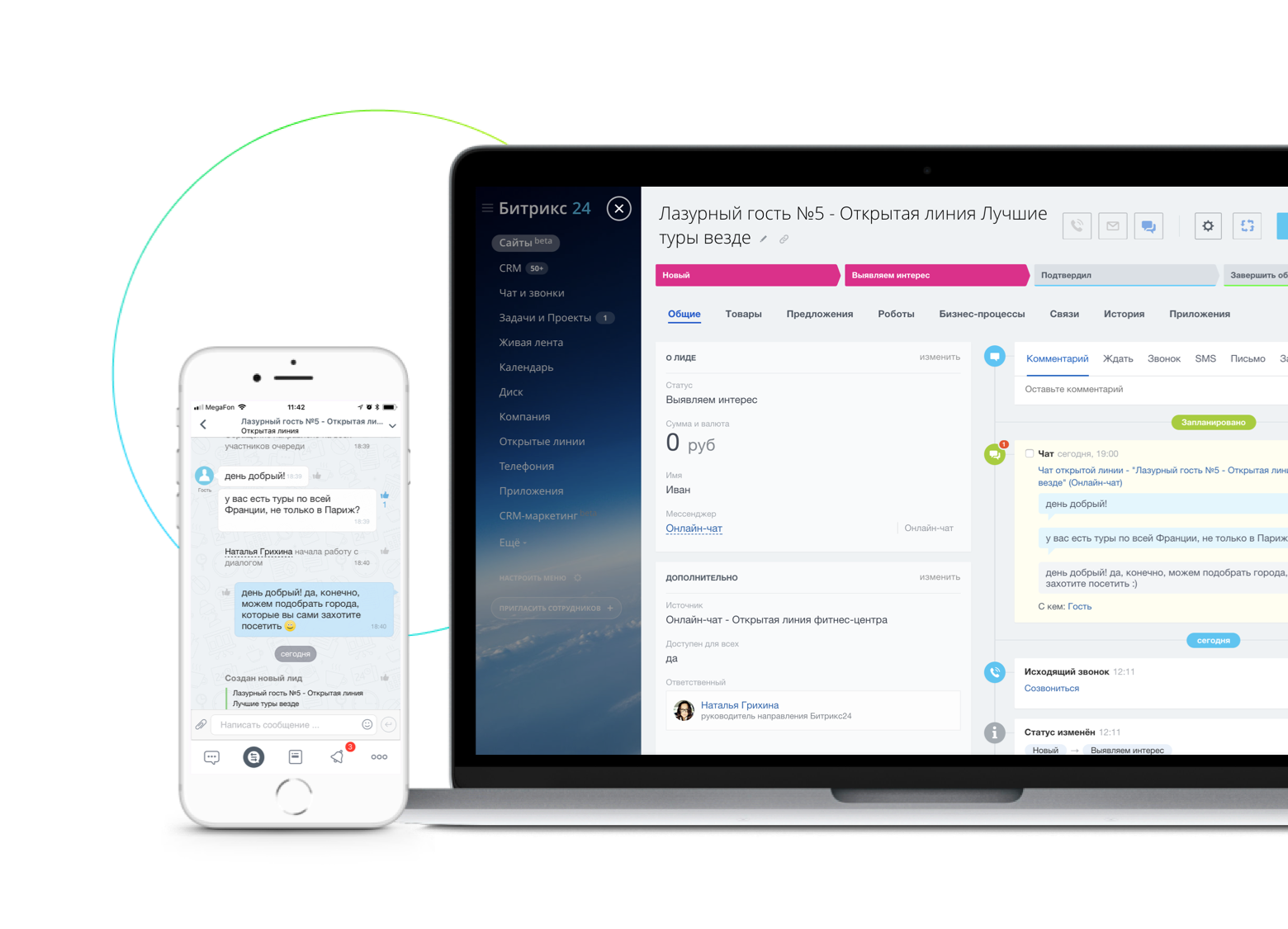 CRM sites and shops